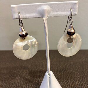 Robert Lee Morris (RLM) Studio MOP Disks Dangle Earrings